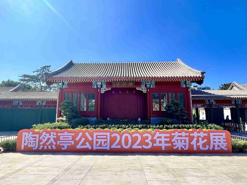 博鱼平台2023年北京菊花文化节陶然亭公园展区开幕(图1)